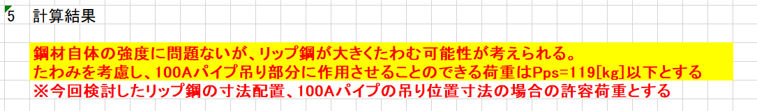 強度計算の最終結果表記